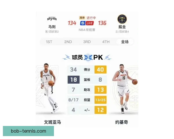 神仙对决！约基奇与文班亚马激战掘金险胜马刺点燃常规赛激情